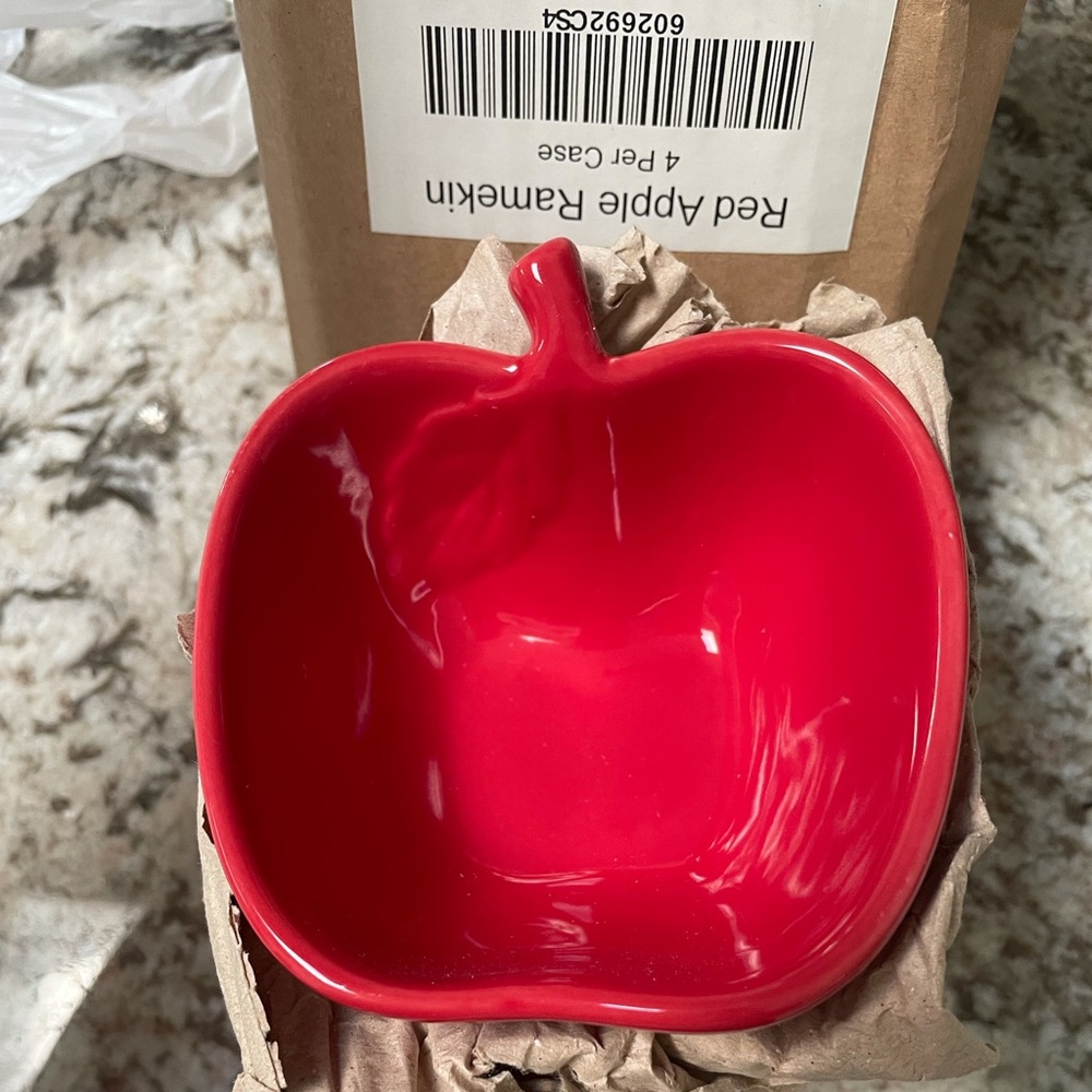 4 Red apple ramekin